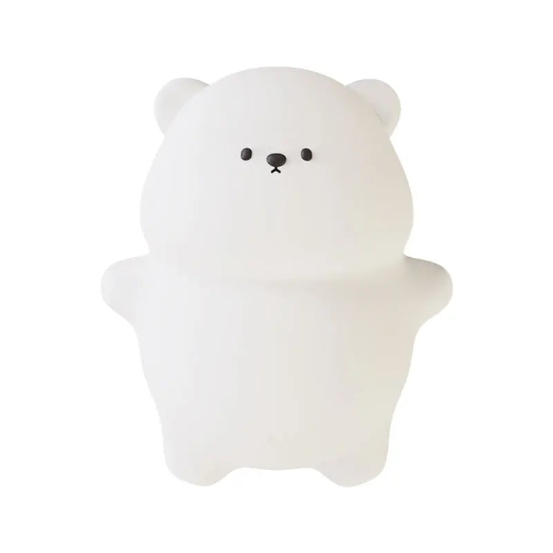Cute Silicone Night Lamp Lying Flat Bear Desktop Decorative Light Indoor Creative Atmosphere Lamp Baby Night Lamp Children Gift