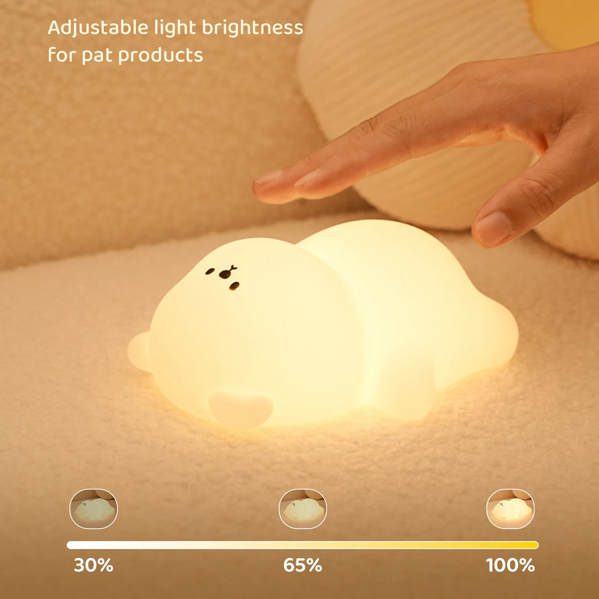 Cute Silicone Night Lamp Lying Flat Bear Desktop Decorative Light Indoor Creative Atmosphere Lamp Baby Night Lamp Children Gift